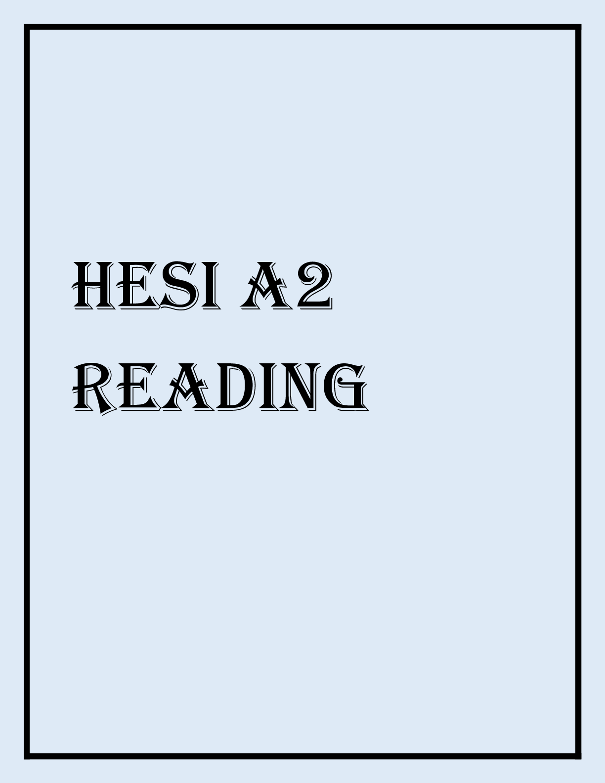 Preview image for HESI A2 READING 2021